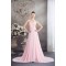 A-Line Sweetheart Beaded Long Pink Chiffon Prom/Formal Evening Dresses 02020387