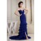 Long Blue Sweetheart Ruffles Chiffon Prom/Formal Evening Dresses 02020389