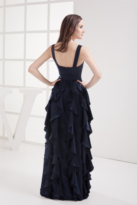Sheath/Column Spaghetti Straps Cascading Ruffles Long Prom Evening Formal Dresses 02020394 Sheath/Column Spaghetti Straps Cascading Ruffles Long Prom Evening Formal Dresses 02020394