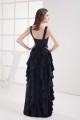 Sheath/Column Spaghetti Straps Cascading Ruffles Long Prom Evening Formal Dresses 02020394