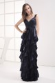 Sheath/Column Spaghetti Straps Cascading Ruffles Long Prom Evening Formal Dresses 02020394 Sheath/Column Spaghetti Straps Cascading Ruffles Long Prom Evening Formal Dresses 02020394