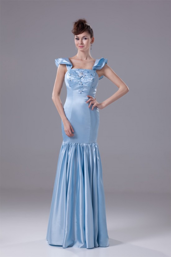 Mermaid/Trumpet Square Silk like Satin Long Prom Evening Formal Dresses 02020399 Mermaid/Trumpet Square Silk like Satin Long Prom Evening Formal Dresses 02020399