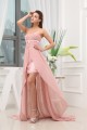 A-Line Strapless Bows Sleeveless Chiffon Beaded Prom/Formal Evening Dresses 02020400
