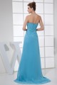 Sheath/Column Strapless Beading Chiffon Long Blue Prom/Formal Evening Dresses 02020403 Sheath/Column Strapless Beading Chiffon Long Blue Prom/Formal Evening Dresses 02020403