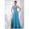 Sheath/Column Strapless Beading Chiffon Long Blue Prom/Formal Evening Dresses 02020403