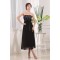 A-Line Strapless Chiffon Lace Black Prom/Formal Evening Bridesmaid Dresses 02020405