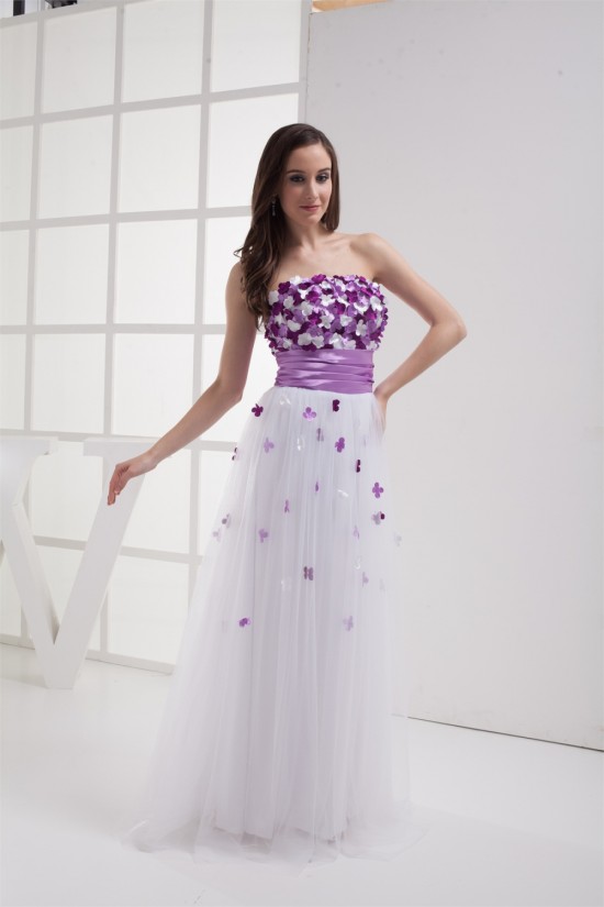 Sheath/Column Strapless Sleeveless Handmade Flowers Prom/Formal Evening Dresses 02020408 Sheath/Column Strapless Sleeveless Handmade Flowers Prom/Formal Evening Dresses 02020408