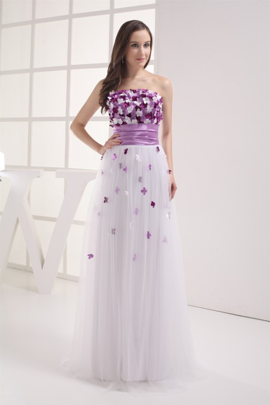 Sheath/Column Strapless Sleeveless Handmade Flowers Prom/Formal Evening Dresses 02020408 Sheath/Column Strapless Sleeveless Handmade Flowers Prom/Formal Evening Dresses 02020408