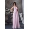 Straps Chiffon Beading Long Pink Prom/Formal Evening Bridesmaid Dresses 02020414
