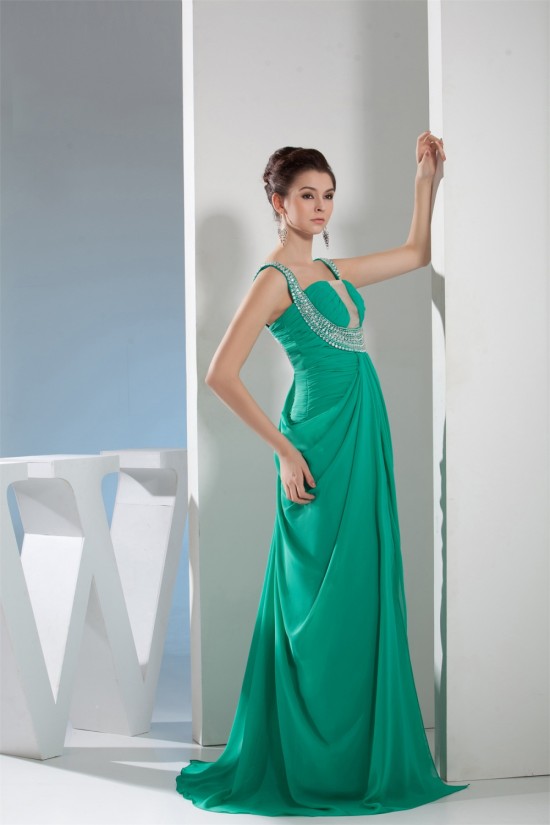 Sheath/Column Straps Chiffon Prom/Formal Evening Dresses 02020416