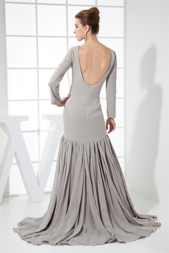 Straps Sheath/Column Pleats Long Sleeves Prom/Formal Evening Dresses 02020420 Straps Sheath/Column Pleats Long Sleeves Prom/Formal Evening Dresses 02020420