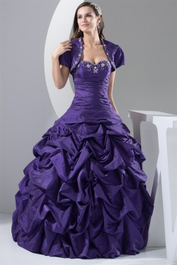Ball Gown Sweetheart Beading Taffeta Floor-Length Prom/Formal Evening Dresses 02020425