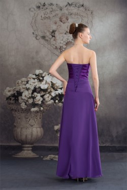 Empire Sweetheart Chiffon Silk like Satin Long Purple Beading Prom/Formal Evening Dresses 02020429