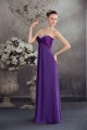 Empire Sweetheart Chiffon Silk like Satin Long Purple Beading Prom/Formal Evening Dresses 02020429