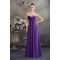 Empire Sweetheart Chiffon Silk like Satin Long Purple Beading Prom/Formal Evening Dresses 02020429