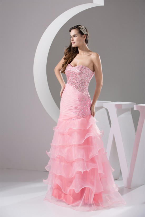 Trumpet/Mermaid Sweetheart Floor-Length Beading Prom/Formal Evening Dresses 02020432