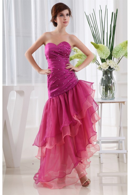 Sweetheart Mermaid/Trumpet Satin Organza Prom/Formal Evening Dresses 02020433