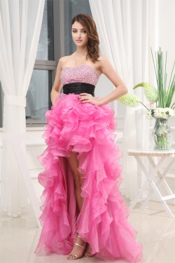 High Low Strapless Beading Prom/Formal Evening Dresses 02020436