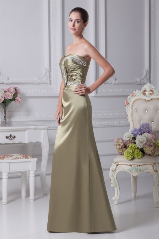 Sheath/Column Sweetheart Sleeveless Criss Cross Floor-Length Evening Formal Bridesmaid Dresses 02020440