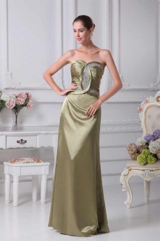 Sheath/Column Sweetheart Sleeveless Criss Cross Floor-Length Evening Formal Bridesmaid Dresses 02020440