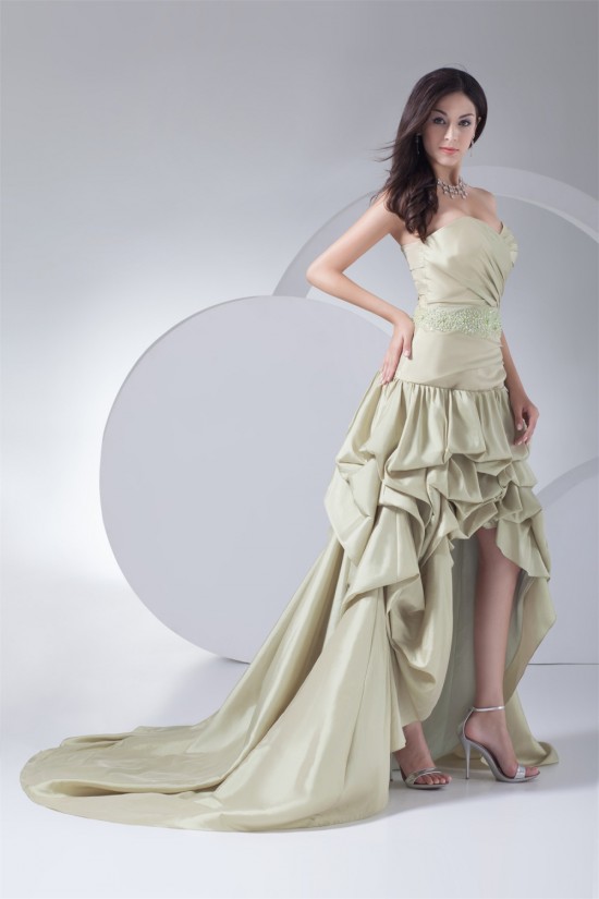 A-Line Sweetheart Taffeta Sleeveless Beading Prom/Formal Evening Dresses 02020441