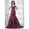 Mermaid/Trumpet One-Shoulder Taffeta Court Train Sleeveless Long Prom Evening Dresses 02020442