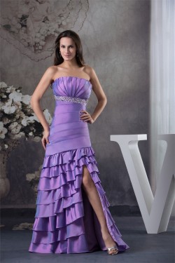A-Line Taffeta Floor-Length Strapless Ruched Prom/Formal Evening Dresses 02020444