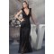 Sheath/Column V-Neck Beaded Long Black Prom/Formal Evening Dresses 02020453