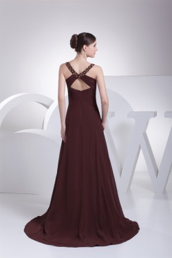 A-Line V-Neck Chiffon Beading Sleeveless Prom/Formal Evening Dresses 02020454