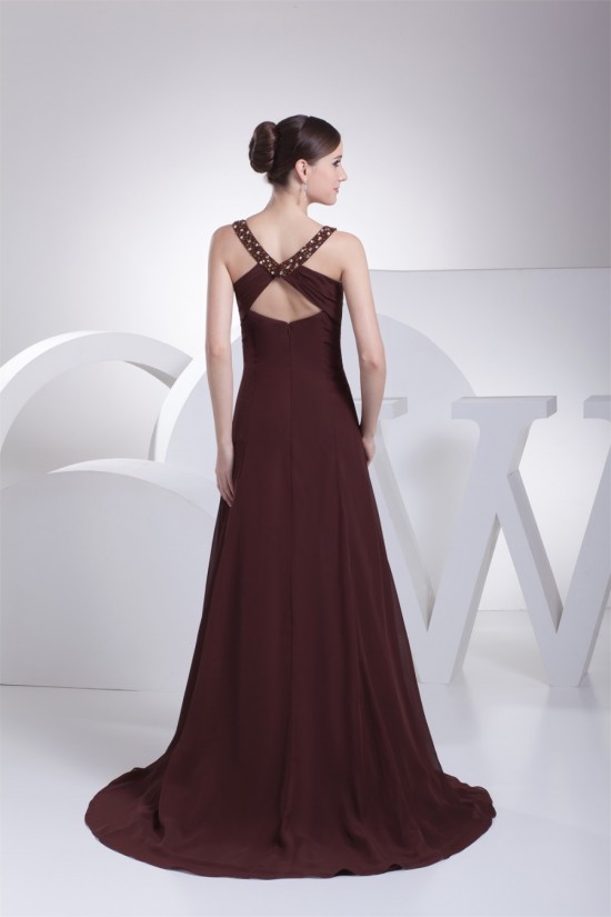 A-Line V-Neck Chiffon Beading Sleeveless Prom/Formal Evening Dresses 02020454 A-Line V-Neck Chiffon Beading Sleeveless Prom/Formal Evening Dresses 02020454