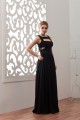 A-Line Beading Floor-Length Square Long Black Chiffon Prom/Formal Evening Dresses 02020456