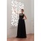 A-Line Beading Floor-Length Square Long Black Chiffon Prom/Formal Evening Dresses 02020456