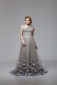 A-Line One-Shoulder Fine Netting Sleeveless Prom/Formal Evening Dresses 02020460