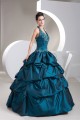 Ball Gown Halter Ruffles Beaded Appliques Floor-Length Prom/Formal Evening Dresses 02020462