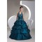 Ball Gown Halter Ruffles Beaded Appliques Floor-Length Prom/Formal Evening Dresses 02020462