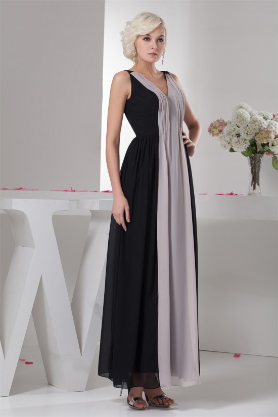 Ankle-Length A-Line Chiffon Prom/Formal Evening Bridesmaid Dresses 02020466