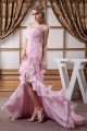 Asymmetrical Sleeveless Ruffles Sweetheart Lace Chiffon Prom/Formal Evening Dresses 02020468