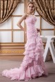 Asymmetrical Sleeveless Ruffles Sweetheart Lace Chiffon Prom/Formal Evening Dresses 02020468