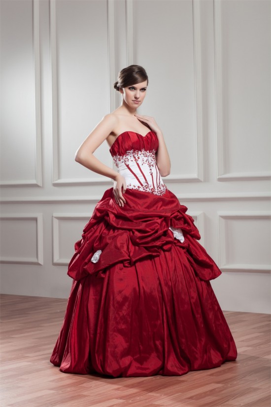 Ball Gown Pick Ups Taffeta Floor-Length Prom/Formal Evening Dresses 02020471