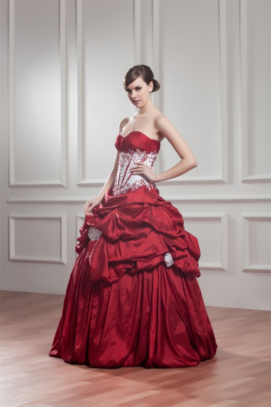 Ball Gown Pick Ups Taffeta Floor-Length Prom/Formal Evening Dresses 02020471