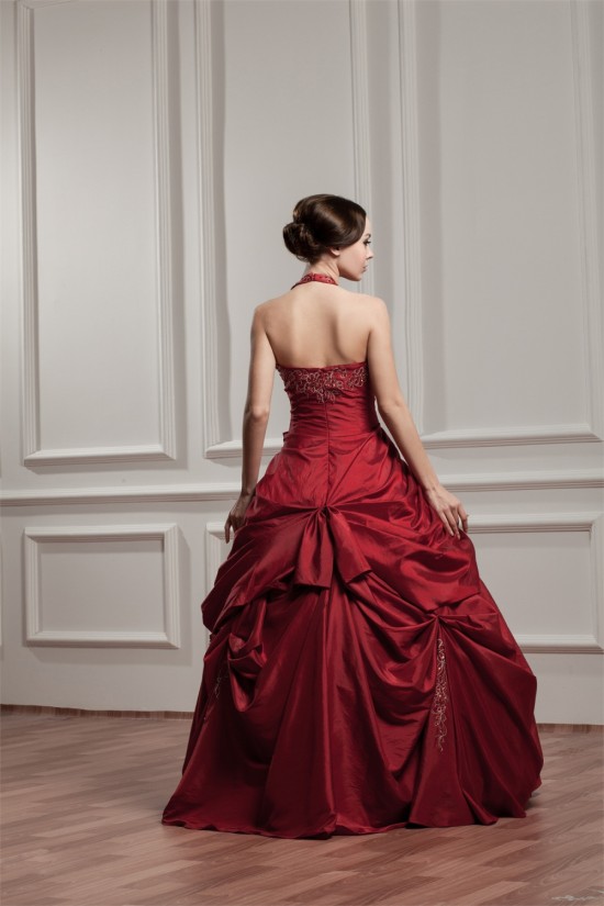 Ball Gown Sleeveless Halter Satin Taffeta Prom/Formal Evening Dresses 02020472 Ball Gown Sleeveless Halter Satin Taffeta Prom/Formal Evening Dresses 02020472