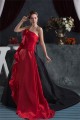 Ball Gown Strapless Handmade Flowers Satin Taffeta Prom/Formal Evening Dresses 02020473