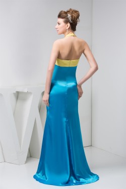 Trumpet/Mermaid Beading Brush Sweep Train Halter Prom/Formal Evening Dresses 02020474