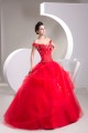 Ball Gown Beading Brush Sweep Train Off-the-Shoulder Formal Wedding Dresses 02020476