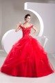 Ball Gown Beading Brush Sweep Train Off-the-Shoulder Formal Wedding Dresses 02020476