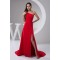Beading Chiffon Brush Sweep Train Sheath/Column One-Shoulder Evening Bridesmaid Dresses 02020477