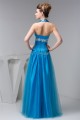 A-Line Beading Floor-Length Halter Fine Netting Prom/Formal Evening Dresses 02020480