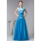 A-Line Beading Floor-Length Halter Fine Netting Prom/Formal Evening Dresses 02020480