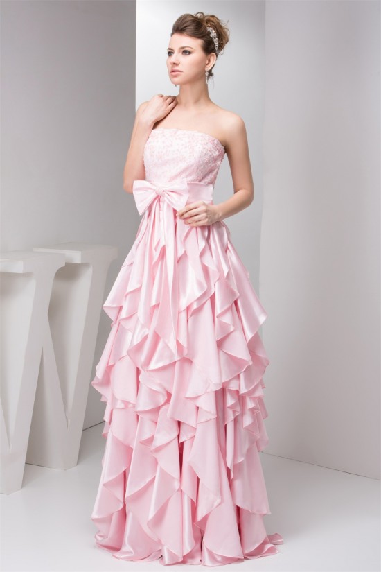 Beading Lace Strapless Sleeveless Prom/Formal Evening Dresses 02020484