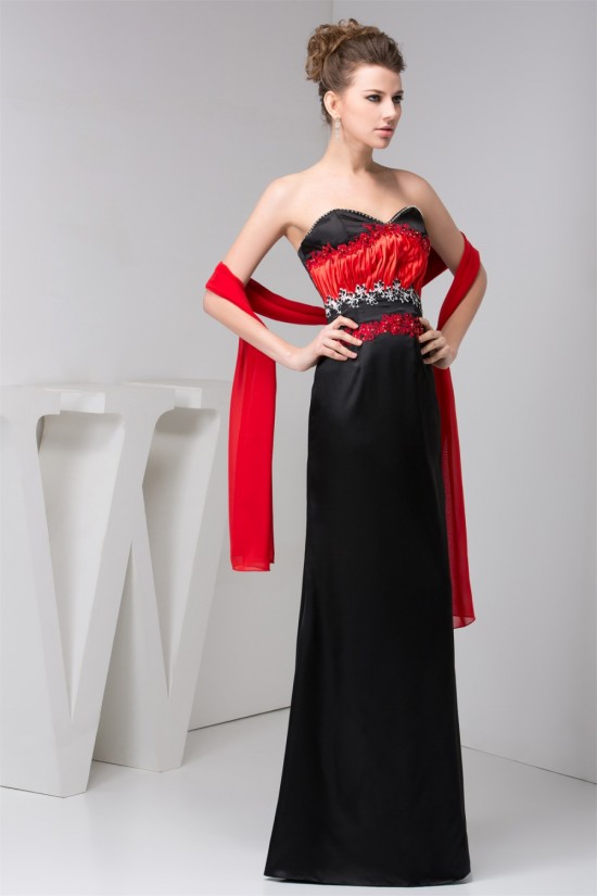 Beading Silk like Satin Sweetheart Sleeveless Prom/Formal Evening Dresses 02020487